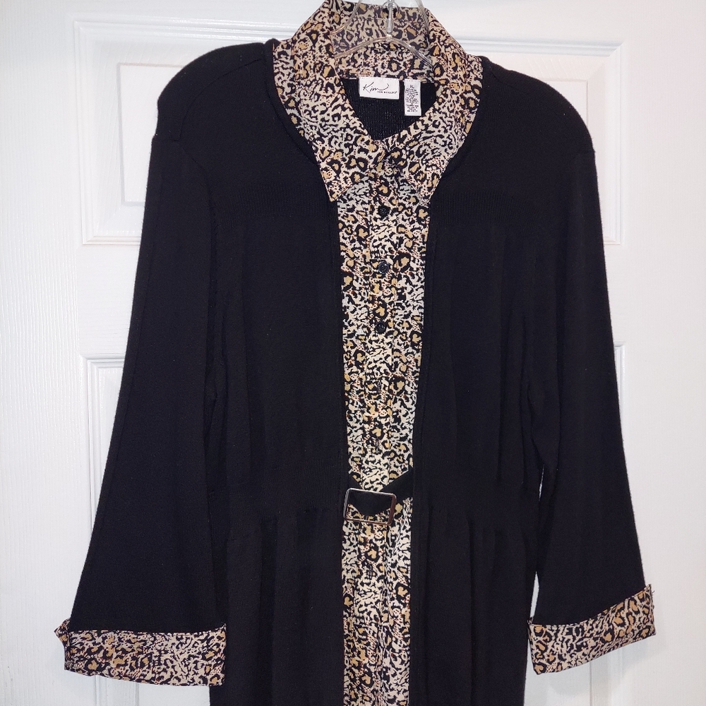 Kim Rogers belted sweater